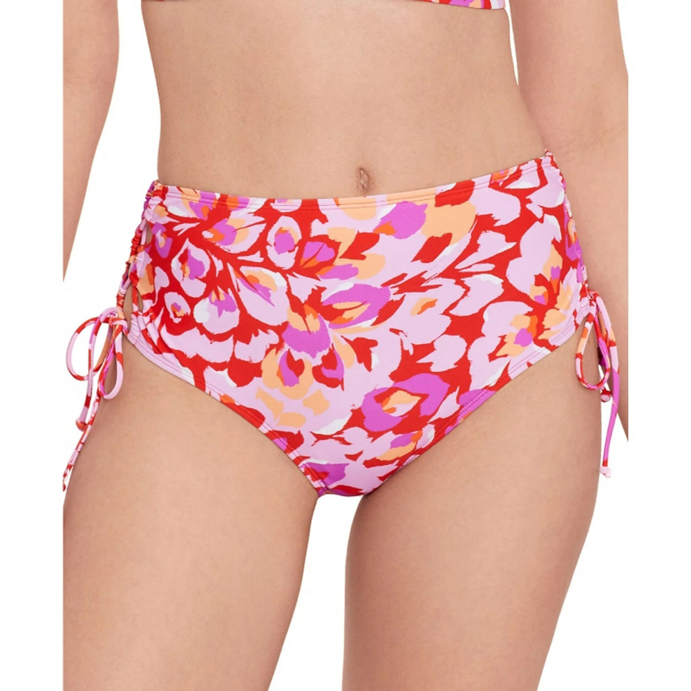 Salt + Cove Women's Medium Red & Pink High-Waist Bikini Bottom / Swimwear NWT